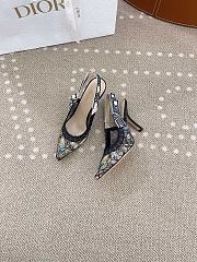 Dior J'Adior Embroidered Lace Slingback Kitten Butterfly Heels - 4