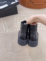 Chanel Buckle Thick-soled Martin Short Black Boots - 2