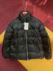 Dior Down Jacket With Full Body Printed Logo Black - 1