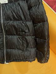 Dior Down Jacket With Full Body Printed Logo Black - 5