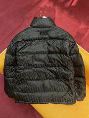 Dior Down Jacket With Full Body Printed Logo Black - 2