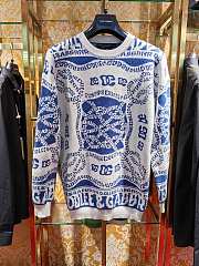 D&G  Long-sleeved Blue Sweater - 1