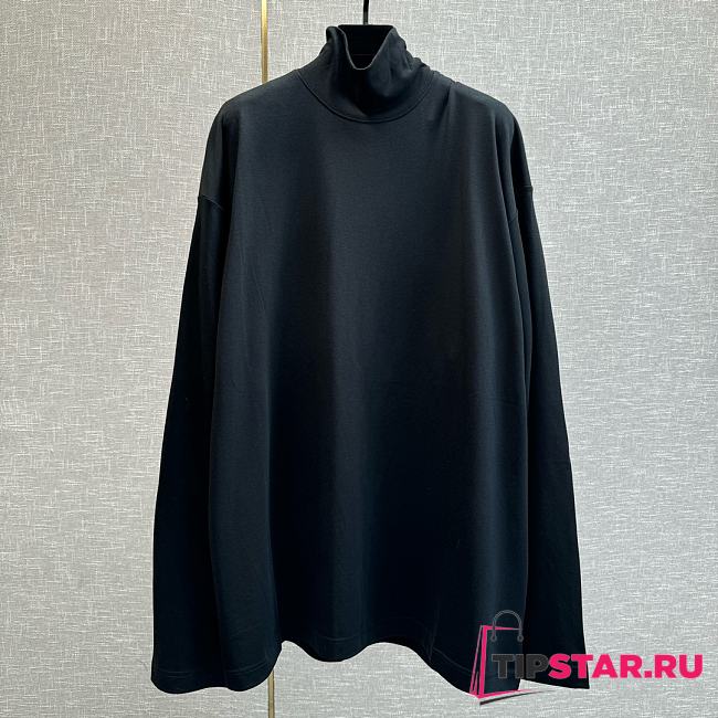 Balenciaga high collar long black sleeve - 1