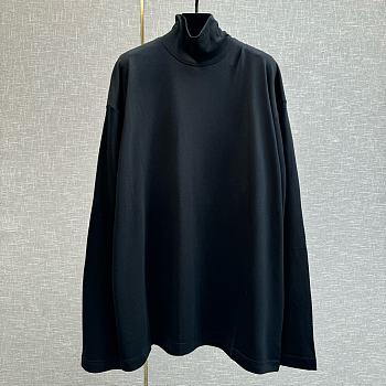 Balenciaga high collar long black sleeve