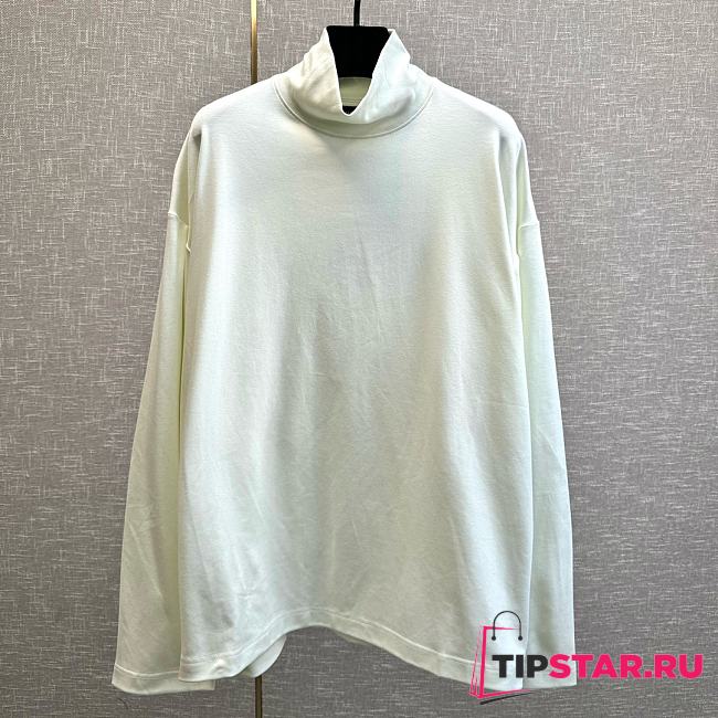 Balenciaga high collar long white sleeve - 1