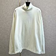 Balenciaga high collar long white sleeve - 1