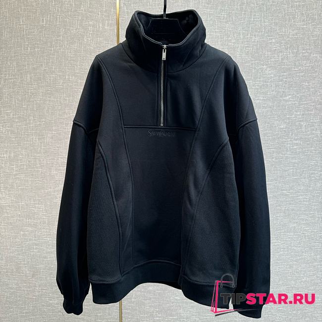 YSL Half Zip Black Sweater  - 1