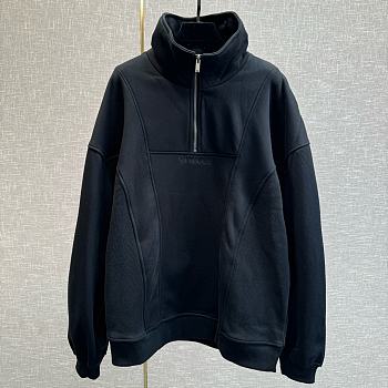 YSL Half Zip Black Sweater 