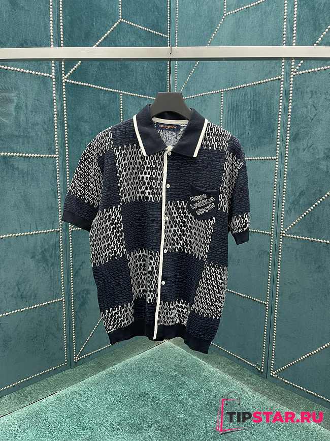 LV Lovers Logo Damier Motif Sweatshirt  - 1