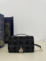 My Dior Top Handle Bag Black Cannage Tweed 24 x 14 x 7.5 cm - 1