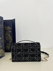 My Dior Top Handle Bag Black Cannage Tweed 24 x 14 x 7.5 cm - 6