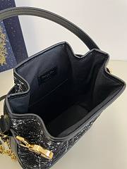 Dior Medium C'est Black Cannage Tweed Bag 24 x 25.5 x 10 cm - 5