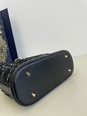 Dior Medium C'est Black Cannage Tweed Bag 24 x 25.5 x 10 cm - 3