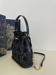 Dior Medium C'est Black Cannage Tweed Bag 24 x 25.5 x 10 cm - 4