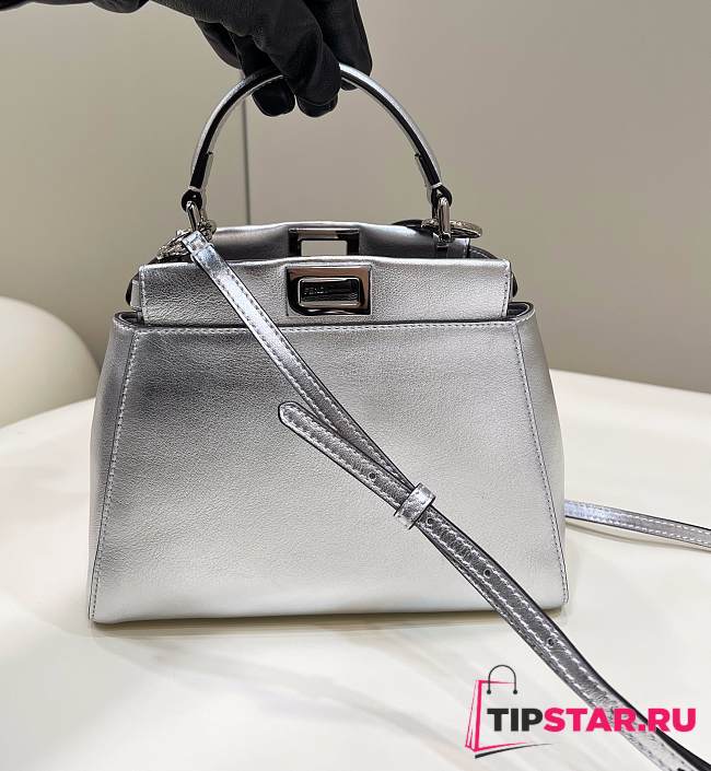 Fendi Peekaboo Mini Silvery 23cm x 18cm x 11cm - 1