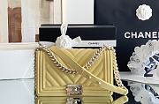 Chanel Chick Yellow V Pattern Bag 25x14.5x8cm - 1