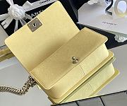 Chanel Chick Yellow V Pattern Bag 25x14.5x8cm - 4