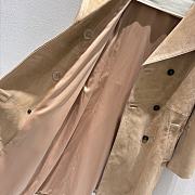 Miu Miu Retro khaki suede trench coat - 4