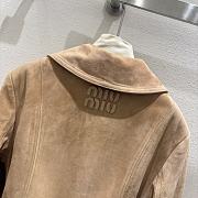 Miu Miu Retro khaki suede trench coat - 2