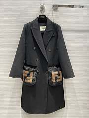 Fendi counter new handmade black coat - 1