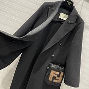 Fendi counter new handmade black coat - 5