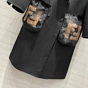 Fendi counter new handmade black coat - 4