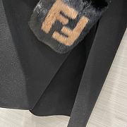 Fendi counter new handmade black coat - 3