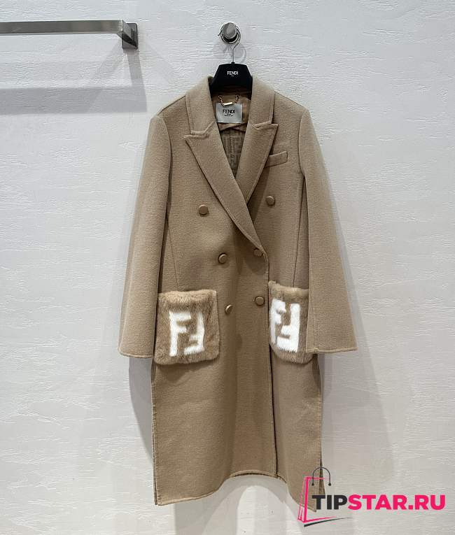 Fendi counter new handmade beige coat - 1