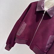 HM Handmade double-faced nylon cashmere wine red jacket - 2