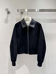 HM Handmade double-faced nylon cashmere black jacket - 1