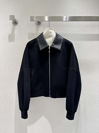 HM Handmade double-faced nylon cashmere black jacket