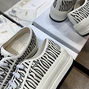 Dior 24 black and white embroidered thick-soled canvas shoes - 6