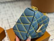 LV Twist Denim Chain Bag 23X16CM - 3