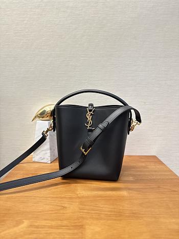 YSL LE 37 Shiny Leather Small Black Handbag 20×13×17cm