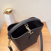 YSL LE 37 Shiny Leather Small Black Handbag 20×13×17cm - 5