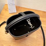 YSL LE 37 Shiny Leather Mini Black Handbag 15×13×6cm - 6