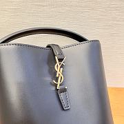 YSL LE 37 Shiny Leather Mini Black Handbag 15×13×6cm - 2