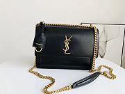 YSL Sunset Classic Sunset Black Bag 22×16×9cm - 1