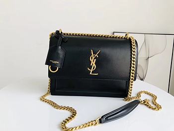 YSL Sunset Classic Sunset Black Bag 22×16×9cm