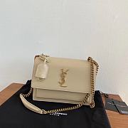 YSL Sunset Classic Sunset Beige Bag 22×16×9cm - 1