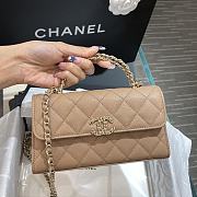 Chanel 23p Kelly Milk Tea Handle Bag 19*10*4.5cm - 1