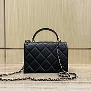 Chanel 24p Handle Kelly Black Bag 21x10x15cm - 3