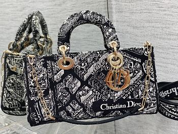 Dior D-roy Horizontal Paris Map Bag 26*13.5*5cm