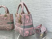 Dior Lady's Latest Pink and Gray Sauvage Rue Pink Bag 24cm - 5