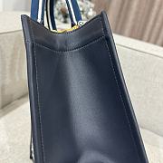 Dior Blue Tiger Leather Tote Bag 36cm - 6