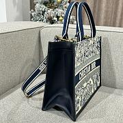 Dior Blue Tiger Leather Tote Bag 36cm - 3