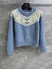 CL Fair Isle Blue Cardigan  - 1