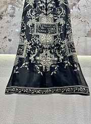 Australian Zimmermann autumn high waist embroidered silk linen black and gold skirt - 5