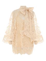 Australian Zimmermann bow elegant sweet shirt lace top - 1