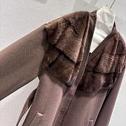 Belted coat in cashmere wool  - 5